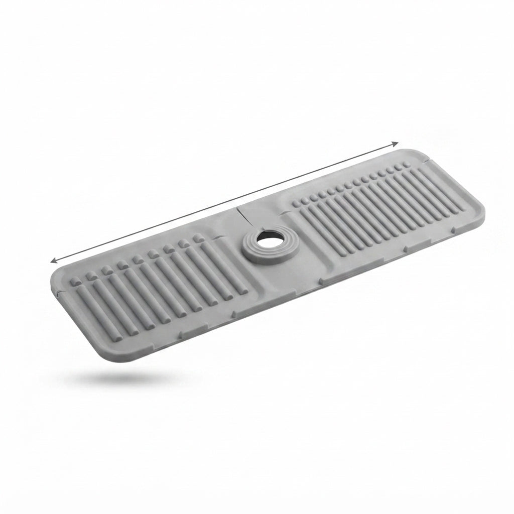 Multi-Functional Silicone Kitchen Sink Splash Guard with Soap & Sponge Holder Tray