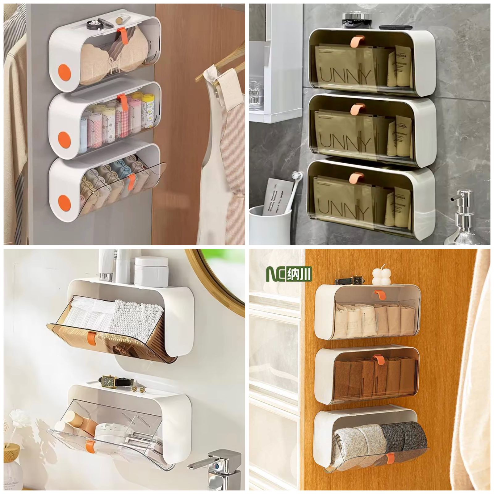 Wall-Mounted Multi-Purpose Storage Organizer – Drill-Free & Space Saving