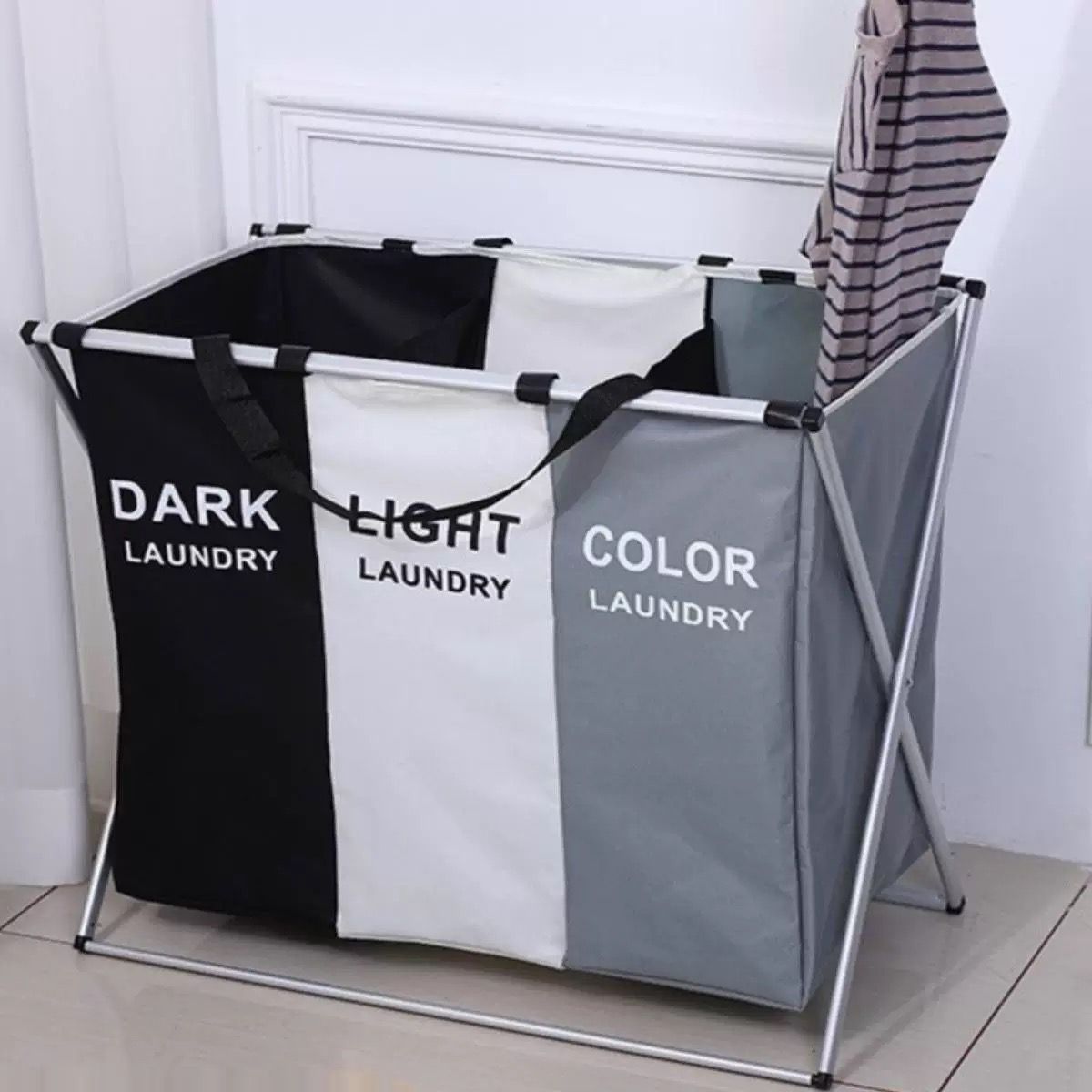 Foldable X-Shaped Laundry Basket