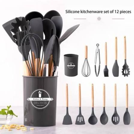 Silicon Kitchenware Set Of 12 Piece's.