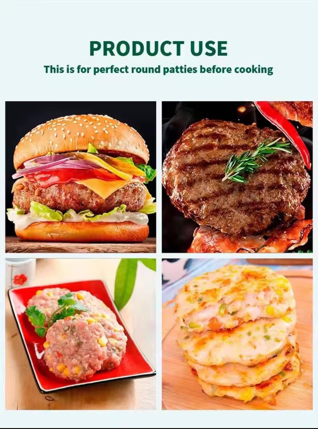 Hamburger Meat Press Round Burger Press Patty Maker