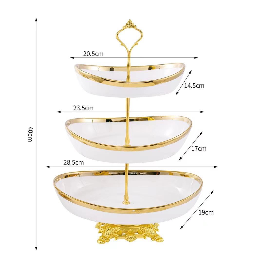 Modern 2/3-Tier Decorative Serving Platter Stand