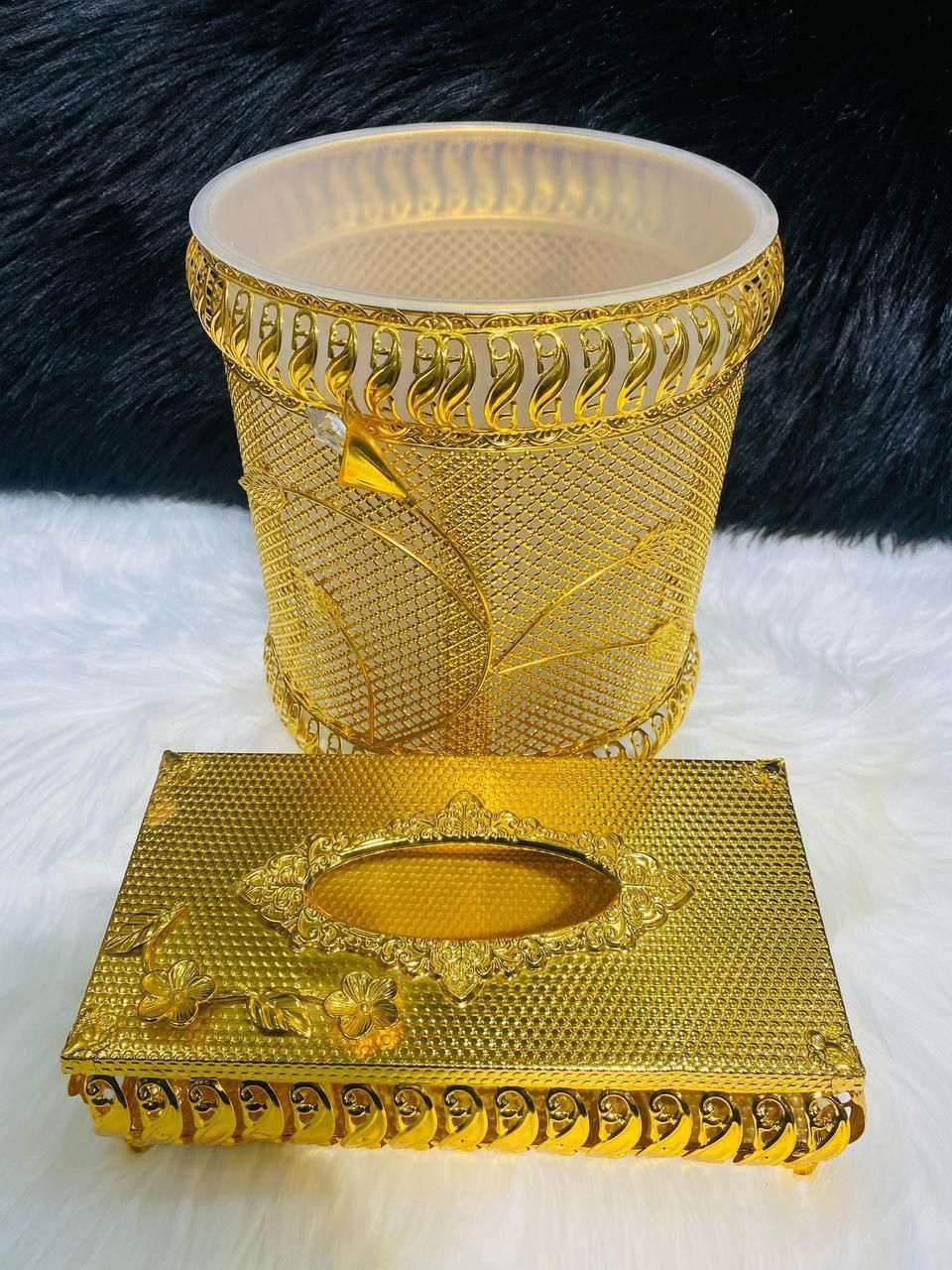 Premium 2pc Tissue Box and Dust Bin