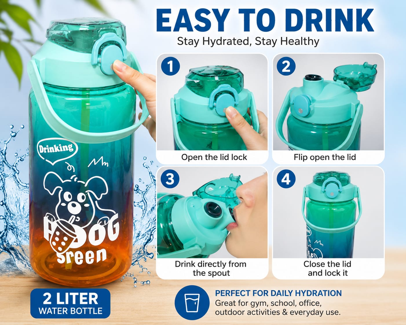2 Liter Water Bottle