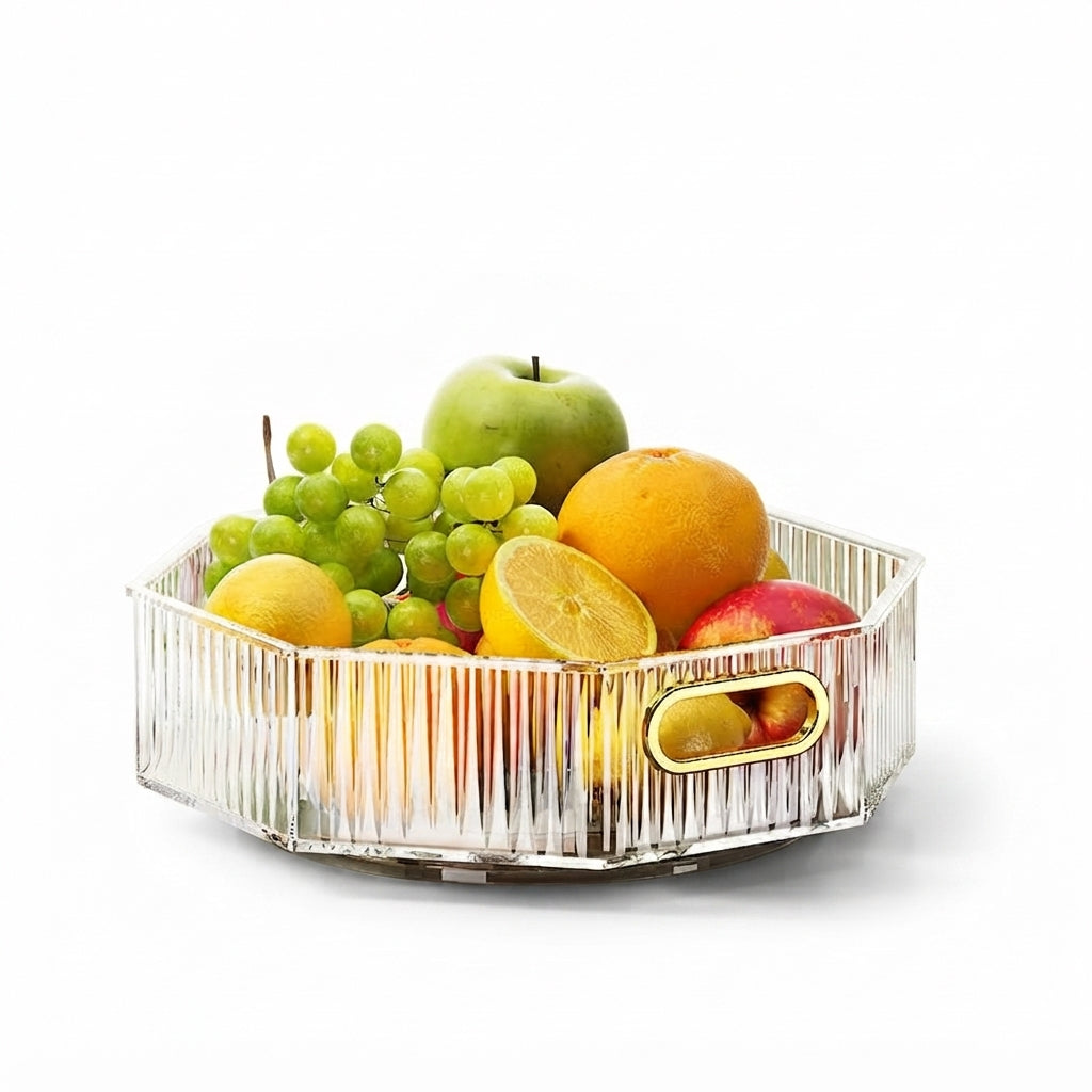 Rotating Tray Hexagon Acrylic