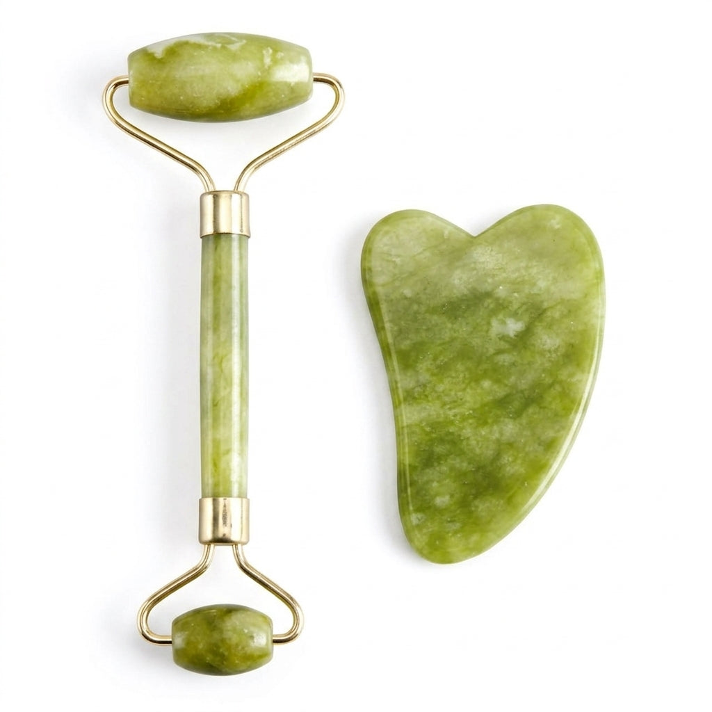 Marble Jade Roller With Guasha
