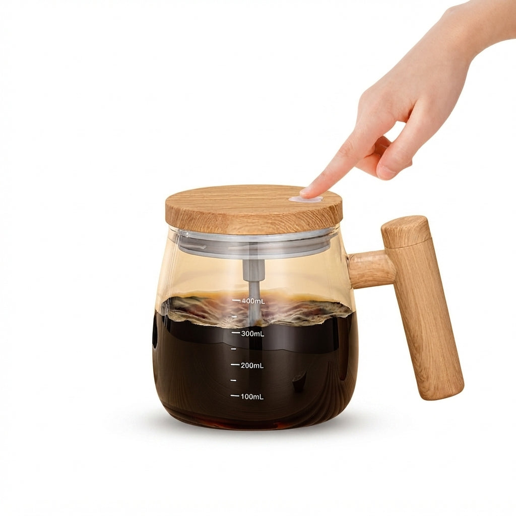 400ml Glass Self Stirring Cup for Making Coffee