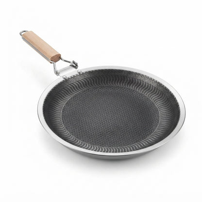 316 HIGH QUALITY HONEY COMB TAWA FOLDING WOODEN HANDLE