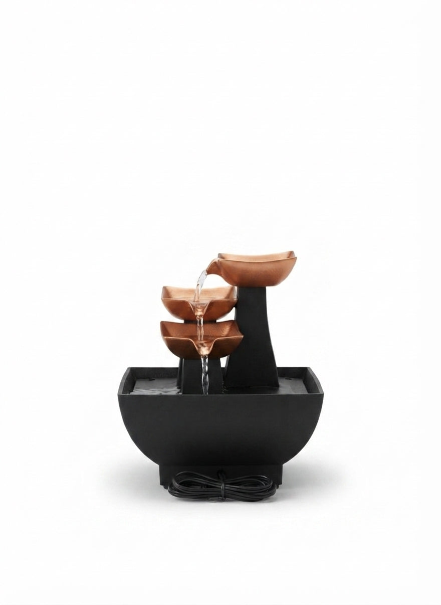 The Cascading Tiers (Angled Basin) Decorative Water Fountain