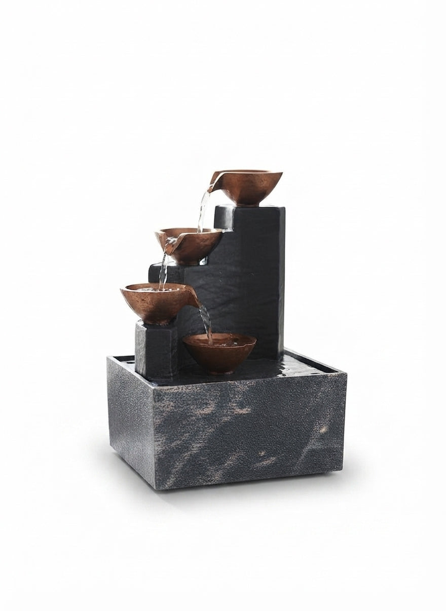 The Textured Slate Tower Decorative Water Fountain.