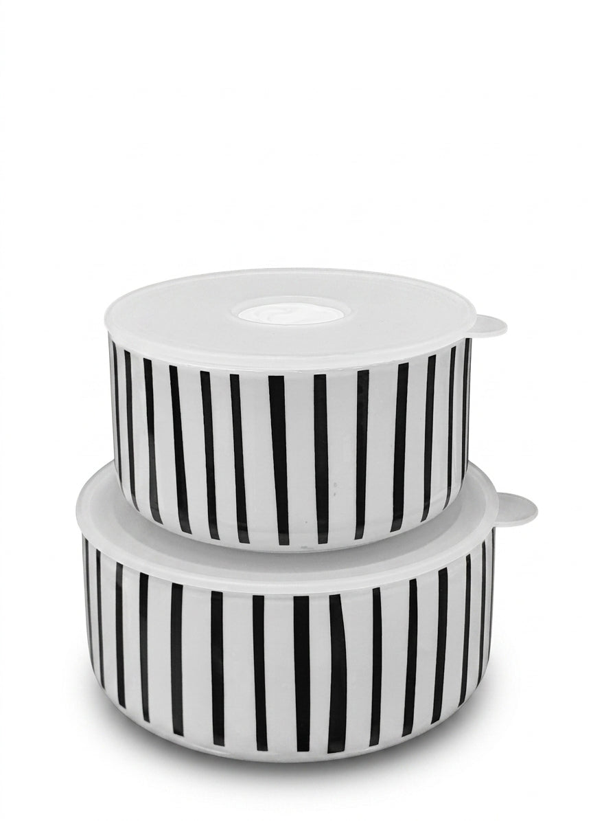Ceramic airtight food storage bowls