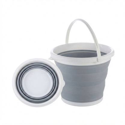 Multi-Purpose Foldable Silicone Water Bucket with Carrying Handle – Camping & Car Wash Water Pail