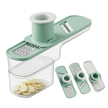 2-in-1 Multi-Function Vegetable Grater & Slicer with Container