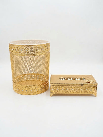 Premium 2pc Tissue Box and Dust Bin