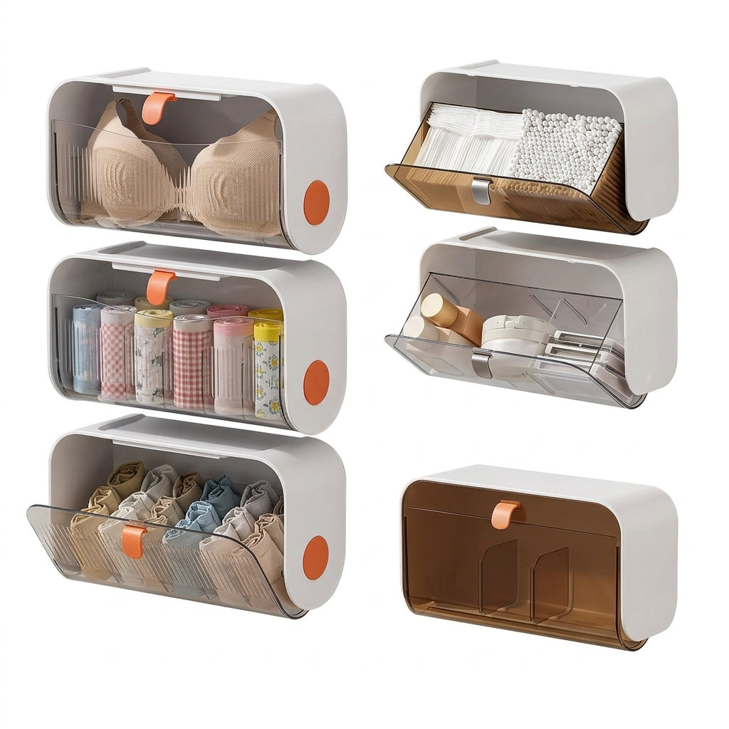 Wall-Mounted Multi-Purpose Storage Organizer – Drill-Free & Space Saving