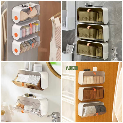 Wall-Mounted Multi-Purpose Storage Organizer – Drill-Free & Space Saving