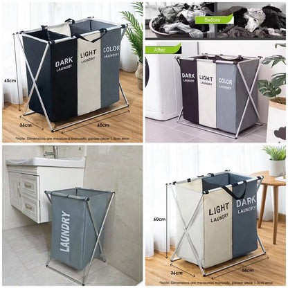 Foldable X-Shaped Laundry Basket