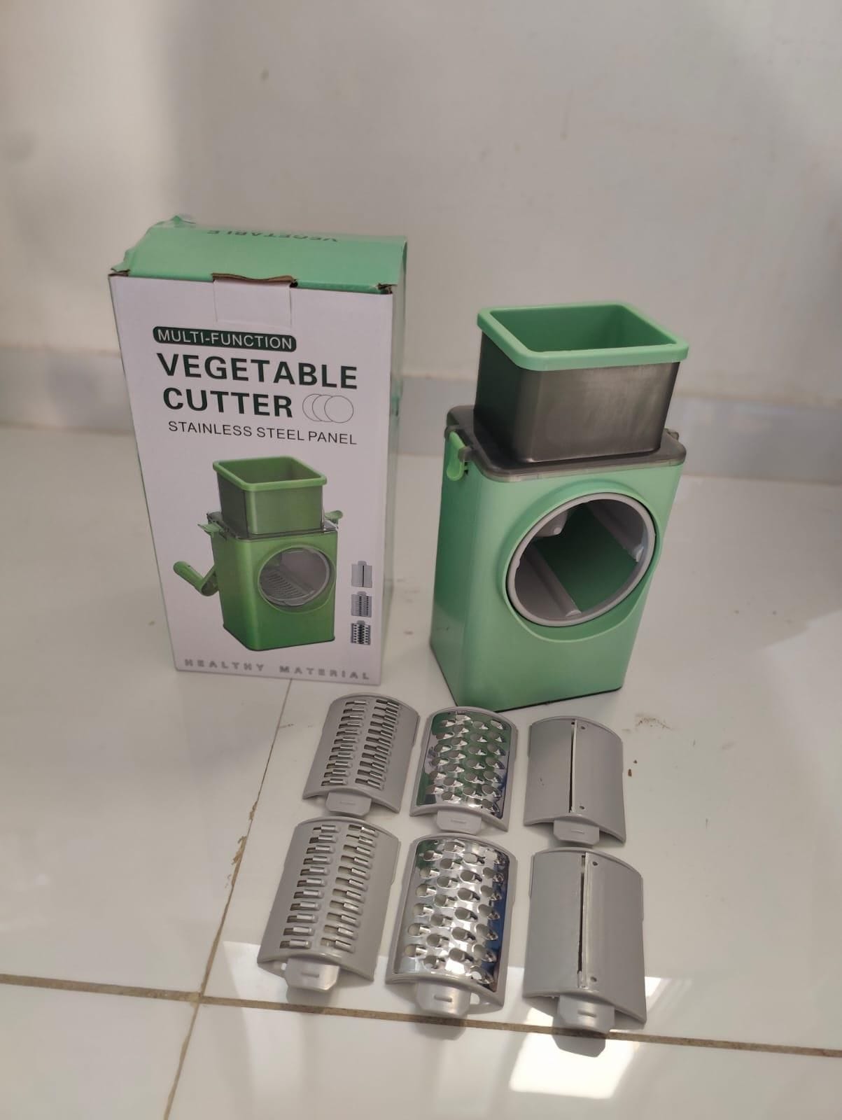 5 in 1 Vegetable Grater and Slicer with Stainless Steel Blade