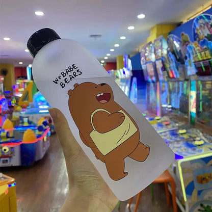 Large Capacity Plastic Straw Cup Cute Summer Water Bottle