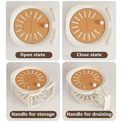 2 In 1 Fruit Strainer Container With Lid