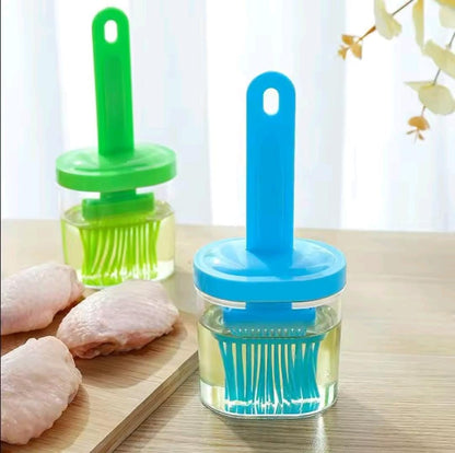 Oil Bottle With Silicone Brush (Random Colours)