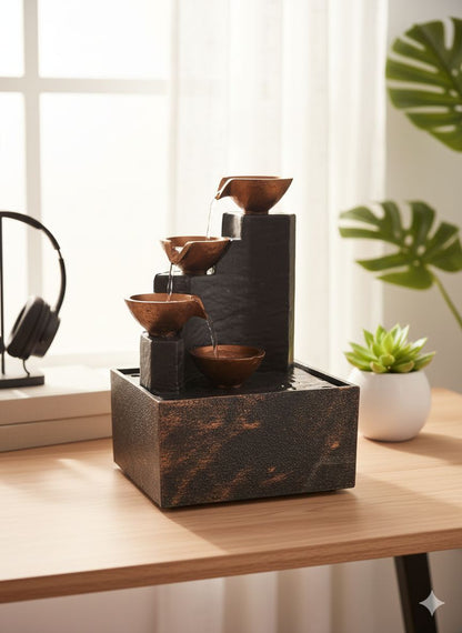 The Textured Slate Tower Decorative Water Fountain.