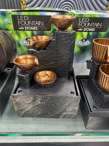 The Textured Slate Tower Decorative Water Fountain.