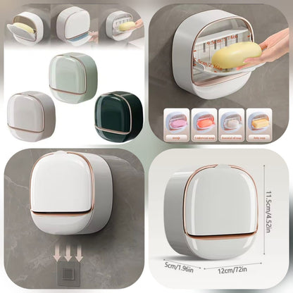 Luxury Soap Holder with Drain Tray  (Random Colours)
