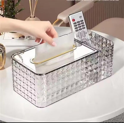 High-end PET tissue box, coffee table surface multi-functional storage box