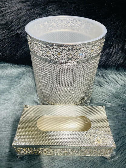 Premium 2pc Tissue Box and Dust Bin