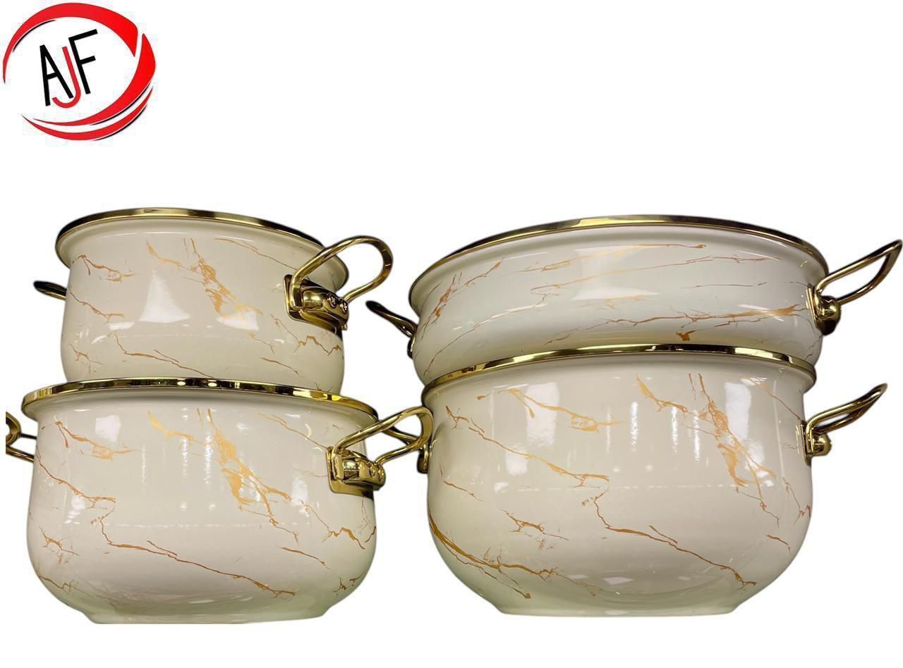 Floral Daam Cheeni 4/5 Piece Cooking Pot Set with Lids