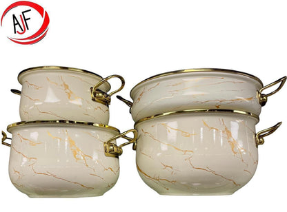 Floral Daam Cheeni 4/5 Piece Cooking Pot Set with Lids