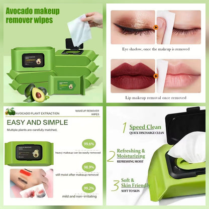 Avocado Extract Hydration & Makeup Remover Wipes