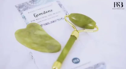Marble Jade Roller With Guasha