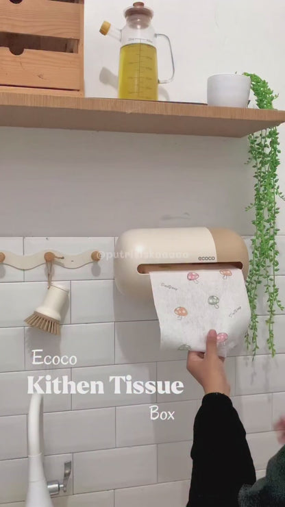 Ecoco kitchen Tissue Box Wall-mounted With a Free Tissue Roll inside.