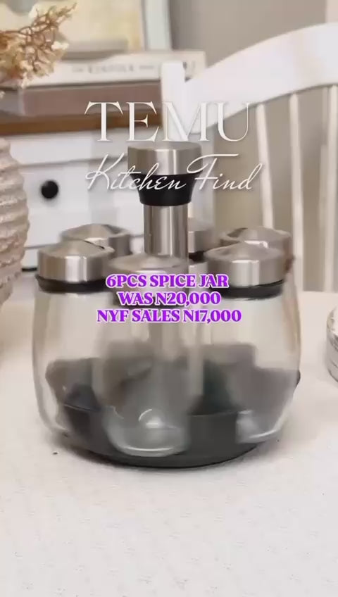 6PCS Edging Spice Jar Set