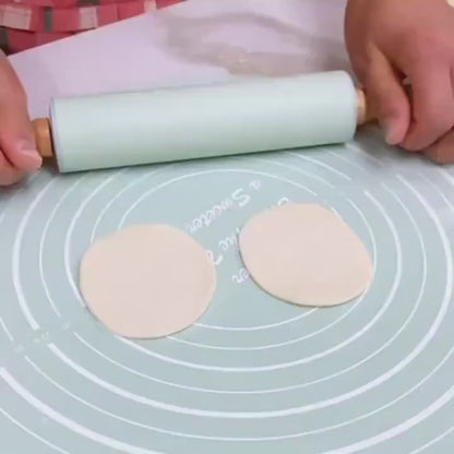 Silicone Dough Mat Rolling Pin Set
